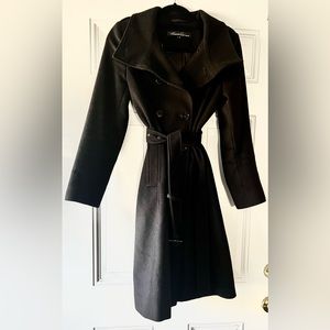 Women’s Black Wool Trench-coat by Kenneth Cole